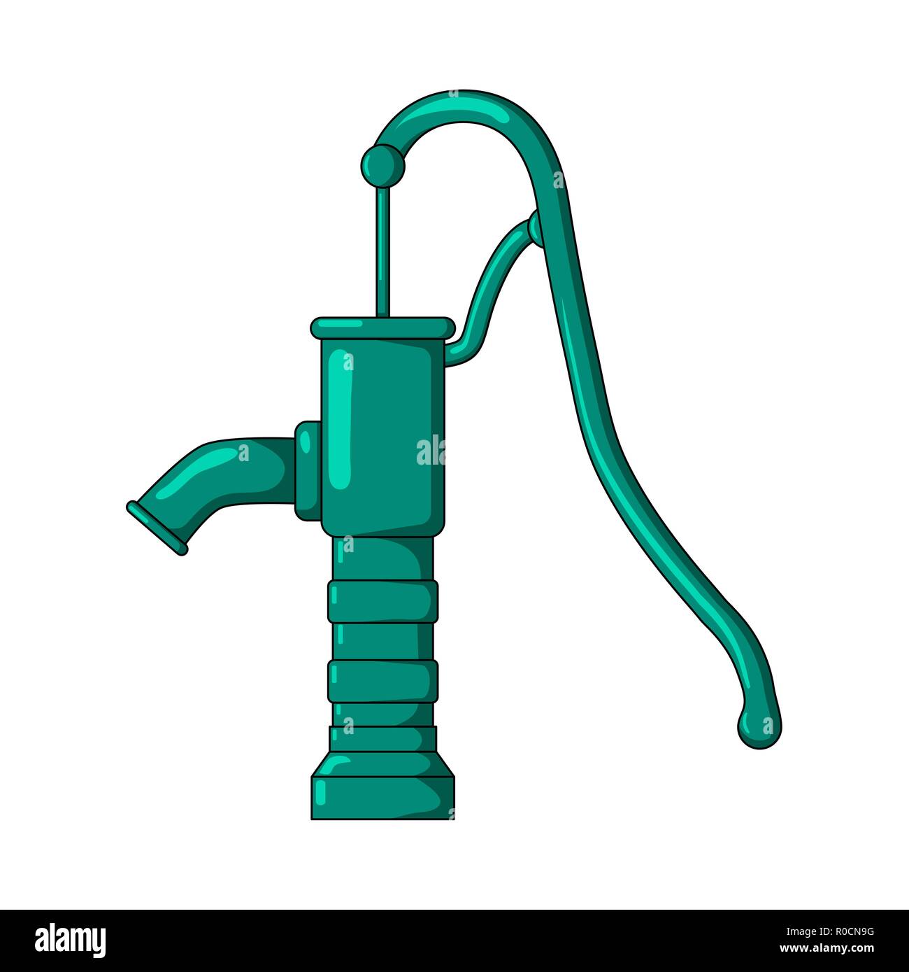 green water pump design isolated on white background Stock Vector