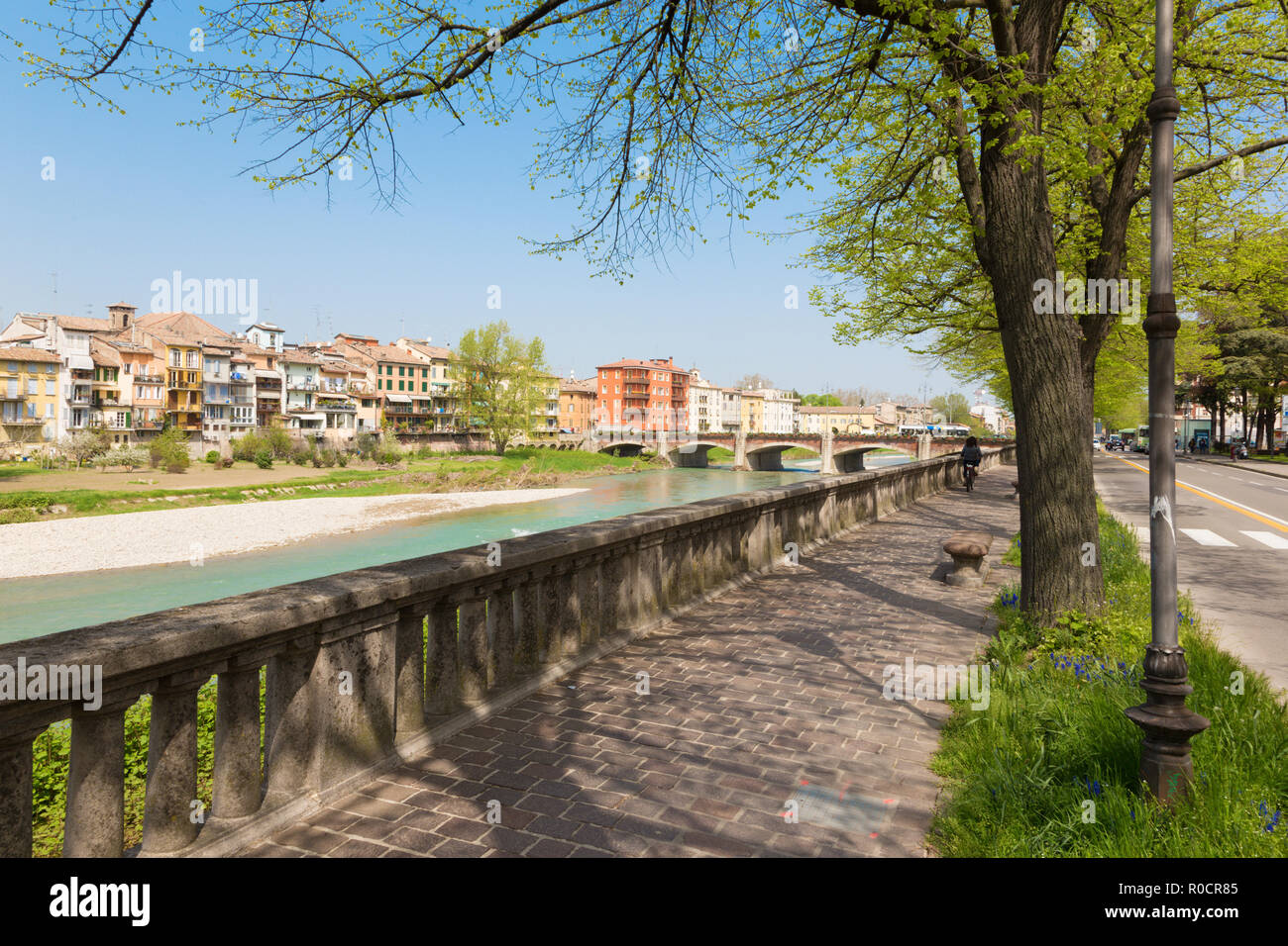 Parma - The Riverside of Parma river. Stock Photo