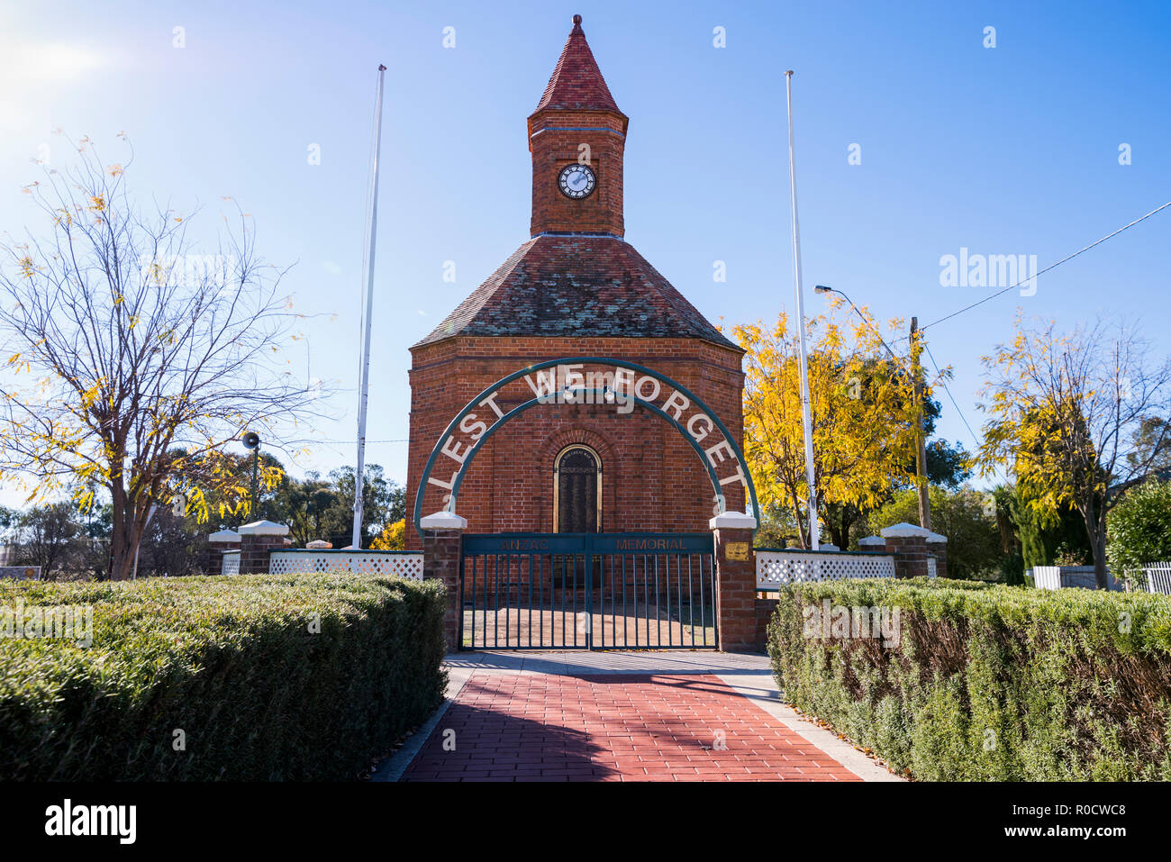 Boorowa War memorial, Hilltops Region, South West Slopes of New South Wales, Australia Stock Photo