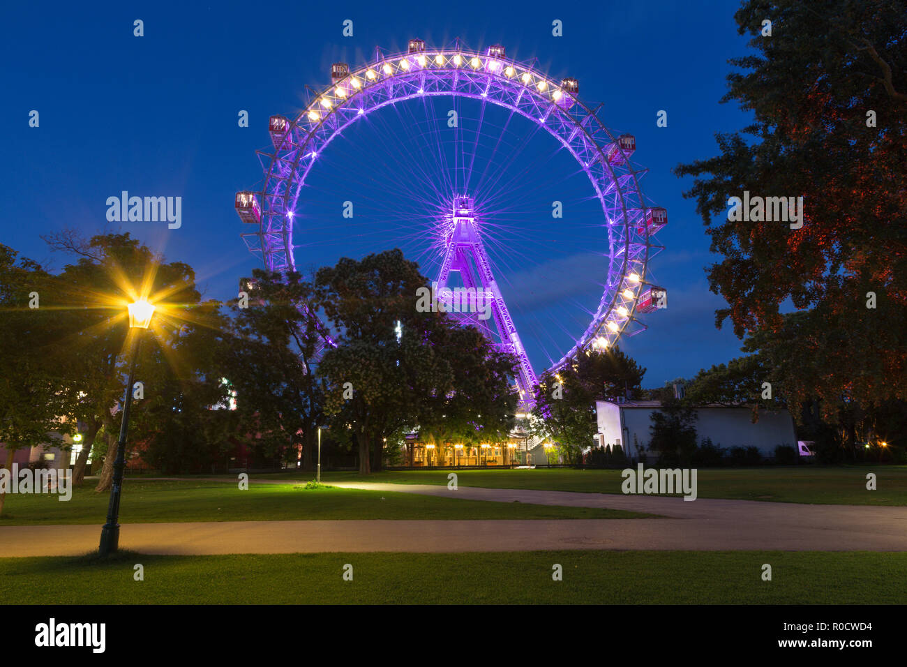 Vienna - The Ferris wheel in Prater park. Stock Photo