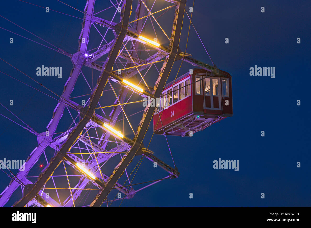 Vienna - The Ferris wheel in Prater park. Stock Photo