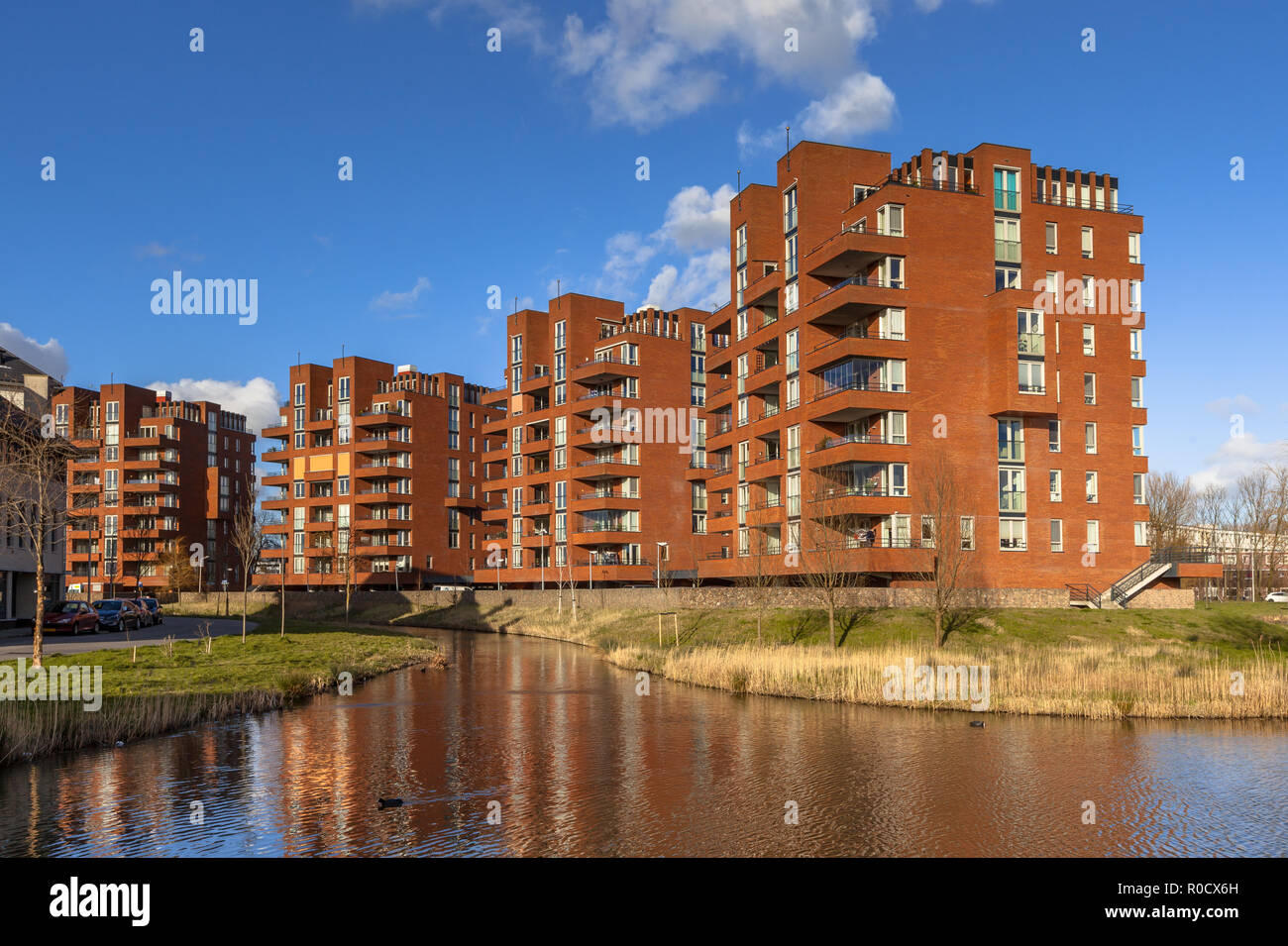 Retirement apartment condominium complex buildings in the city of Delft