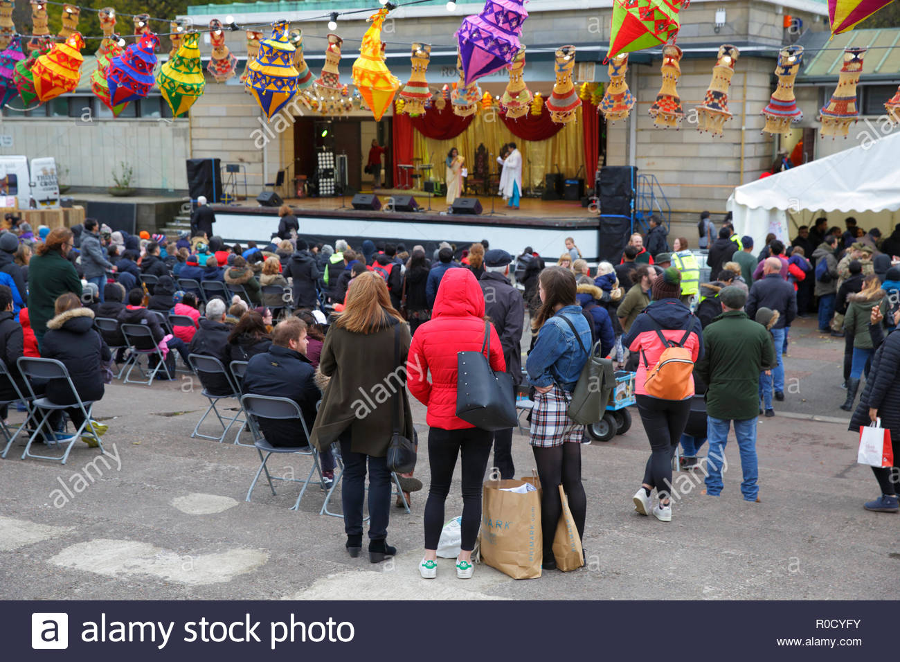 Edinburgh, United Kingdom. 3rd November, 2018. Festival of Diwali at   Princes Street Gardens and the Ross bandstand.  Credit: Craig Brown/Alamy Live News. Stock Photo