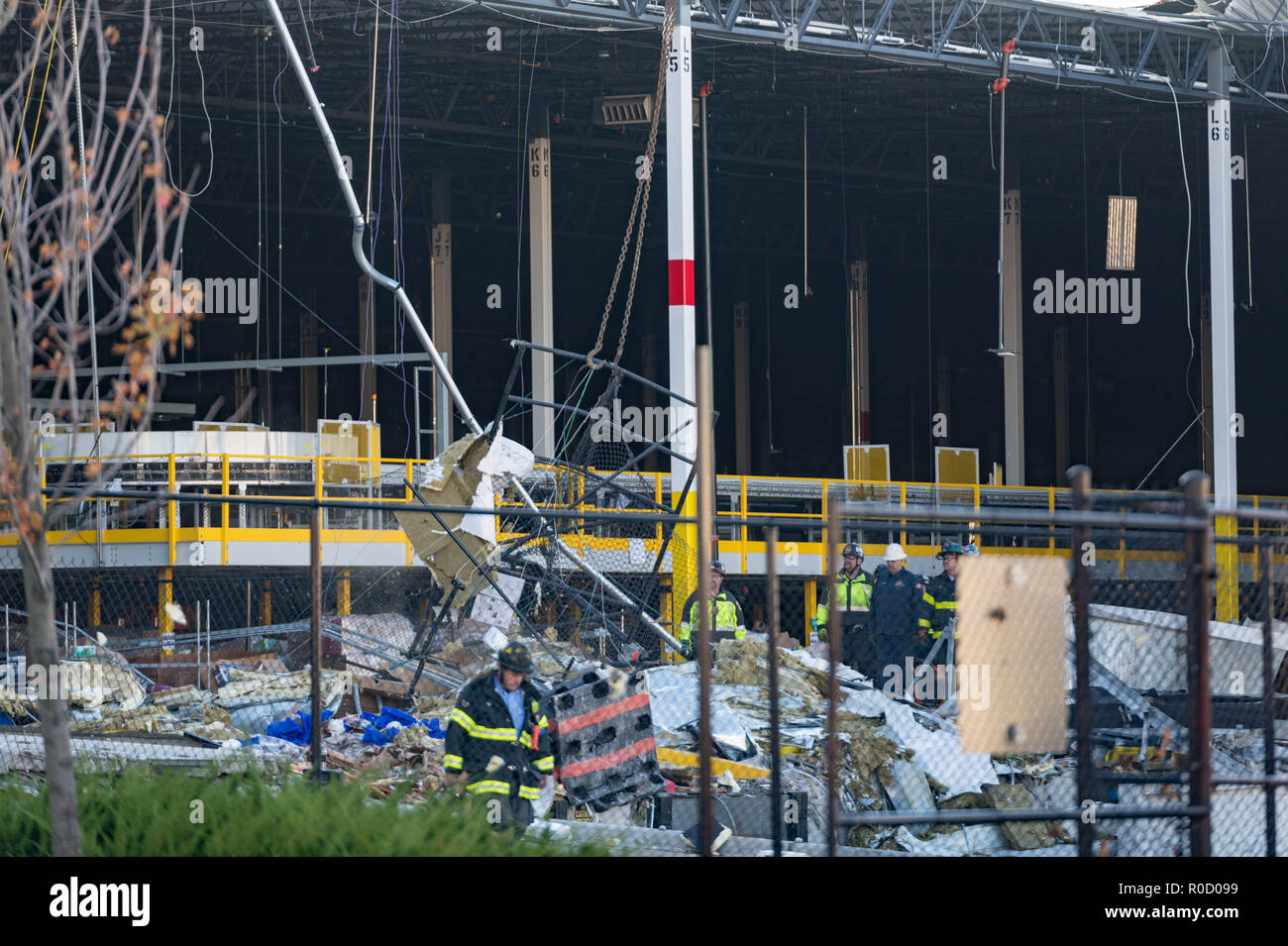 Baltimore, Maryland, USA. 3rd Nov, 2018. Extensive damage can be seen