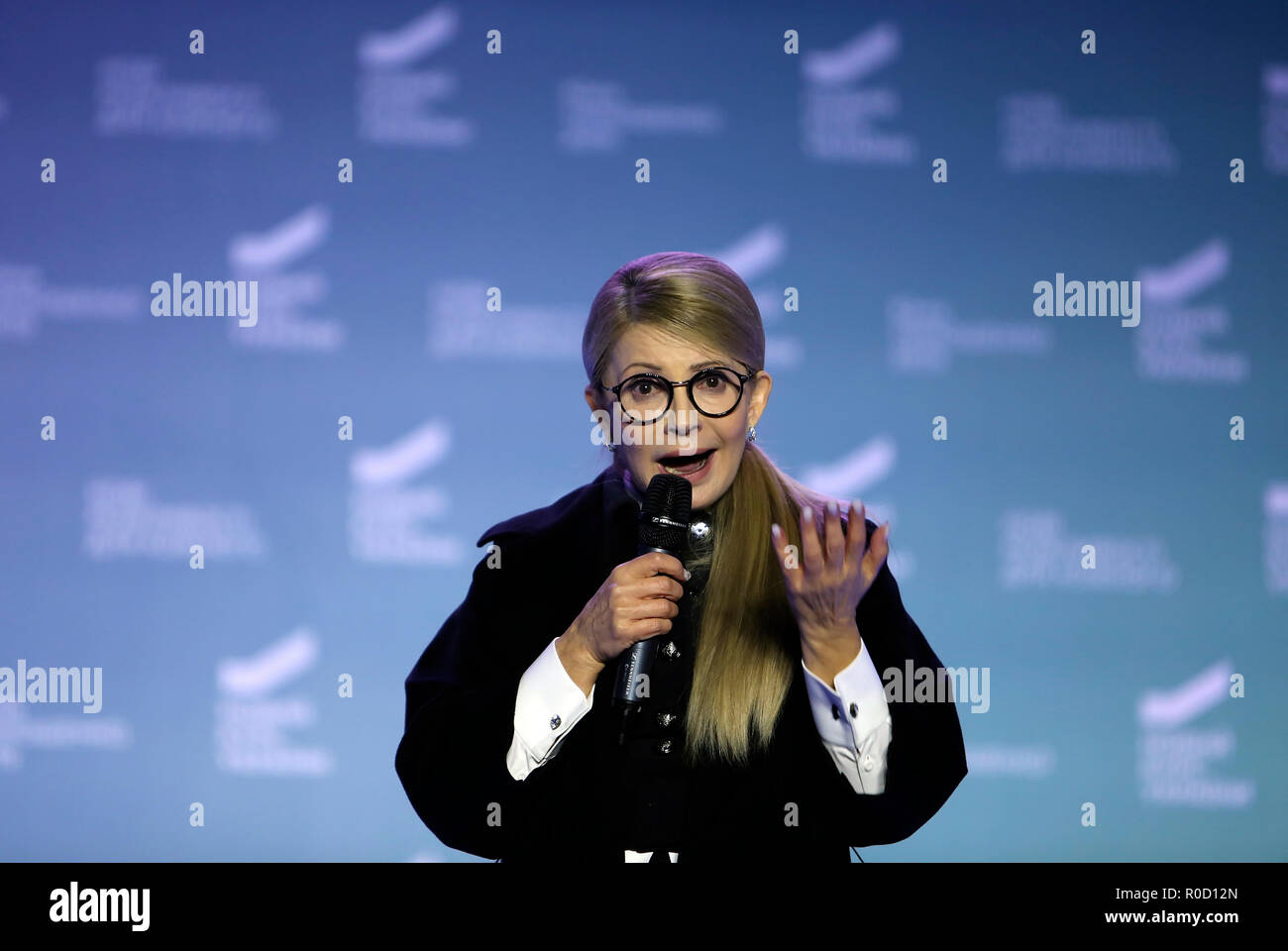 CHERNIVTSI, UKRAINE Nov 03, 2018: Yulia Tymoshenko Started Presidential Campaign in Chervivtsi, Ukraine. 03rd Nov, 2018. Presidential elections are expected to be held in Ukraine on 31 March 2019 Credit: Denys Kuvaiev/Alamy Live News Stock Photo