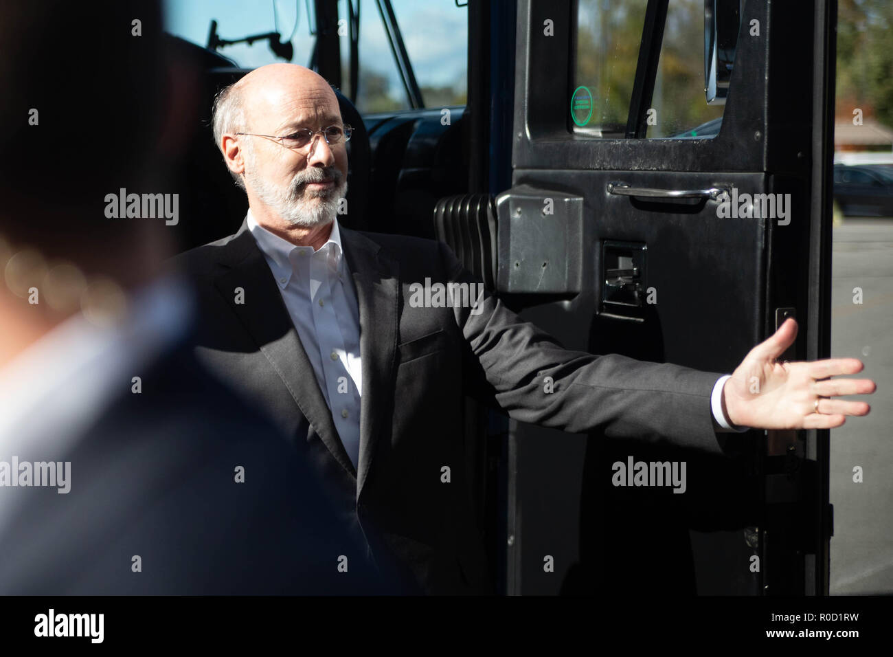 Philadelphia, Pennsylvania, USA. November 3, 2018 - Governor Tom Wolf arrives at a get-out-the-vote rally in Philadelphia, November 3, 2018. Credit: Michael Candelori/ZUMA Wire/Alamy Live News Stock Photo