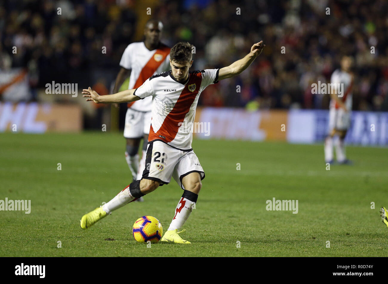 Madrid, Spain. 3rd Nov, 2018. Pozo (Rayo Vallecano) in action during the La Liga match between Rayo Vallecano and FC Barcelona at Estadio Vallecas in Madrid. Credit: Manu Reino/SOPA Images/ZUMA Wire/Alamy Live News Stock Photo