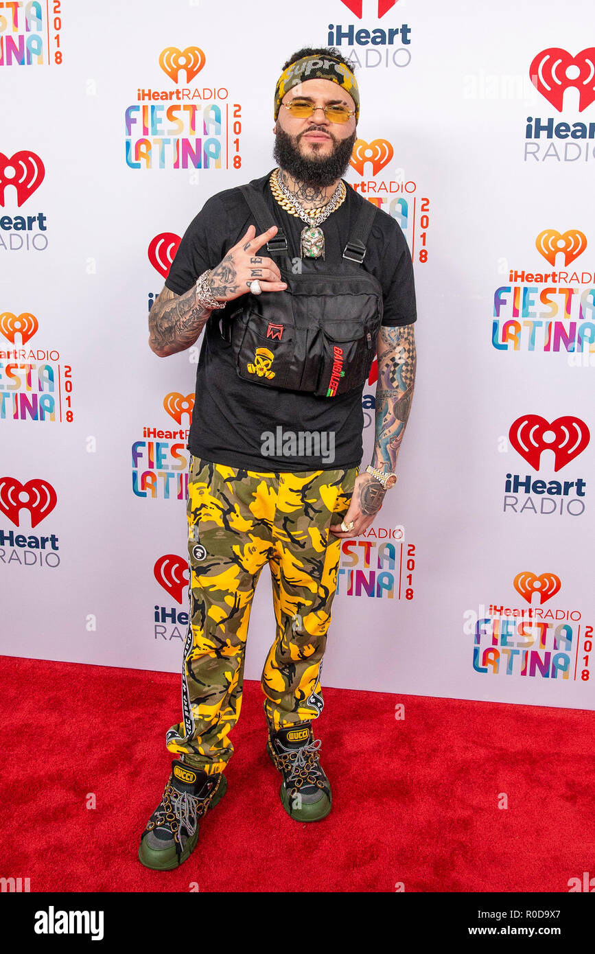 Miami, USA. 03rd Nov, 2018. Farruko walks the red carpet at 2018 iHeartRadio Fiesta Latina at American Airlines Arena in Miami on Saturday, November 3, 2018 Credit: The Photo Access/Alamy Live News Stock Photo