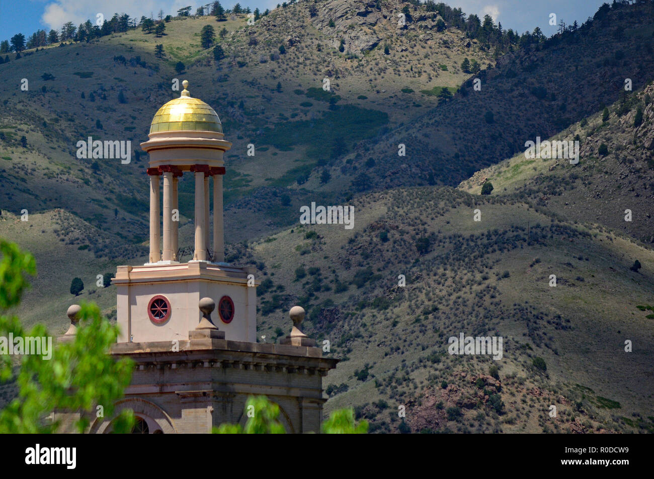 Colorado School of Mines Administration Building Tower on a sunny day Stock Photo