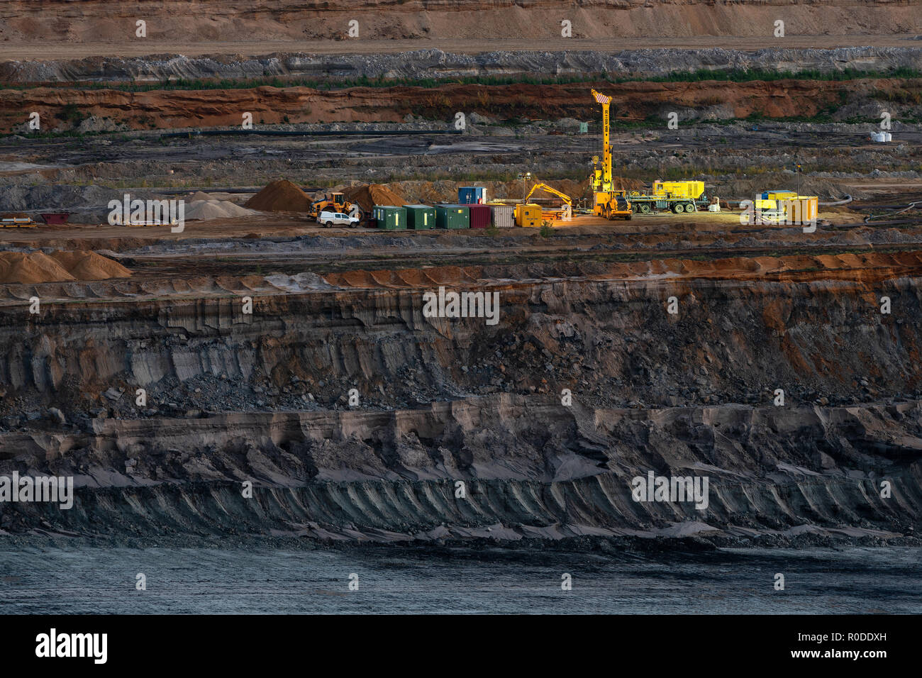Hambach coal mines at night Stock Photo
