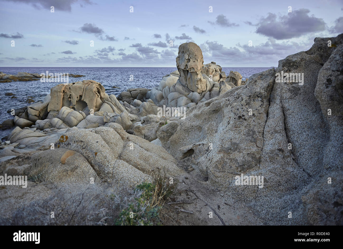 Sardinian Remarkable Rocks Panorama of the southern Sardinian coast with granite rock formations ...