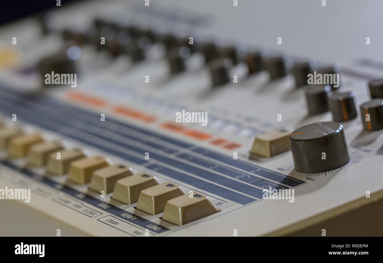 Vintage drum machine. The origin for al modern house and dance music Stock Photo