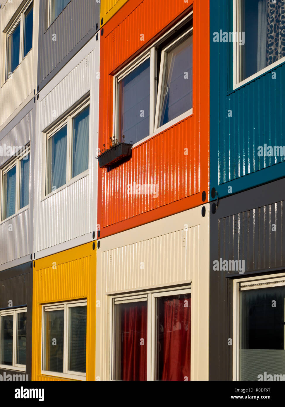 cargo container flat to solve housing problem Stock Photo