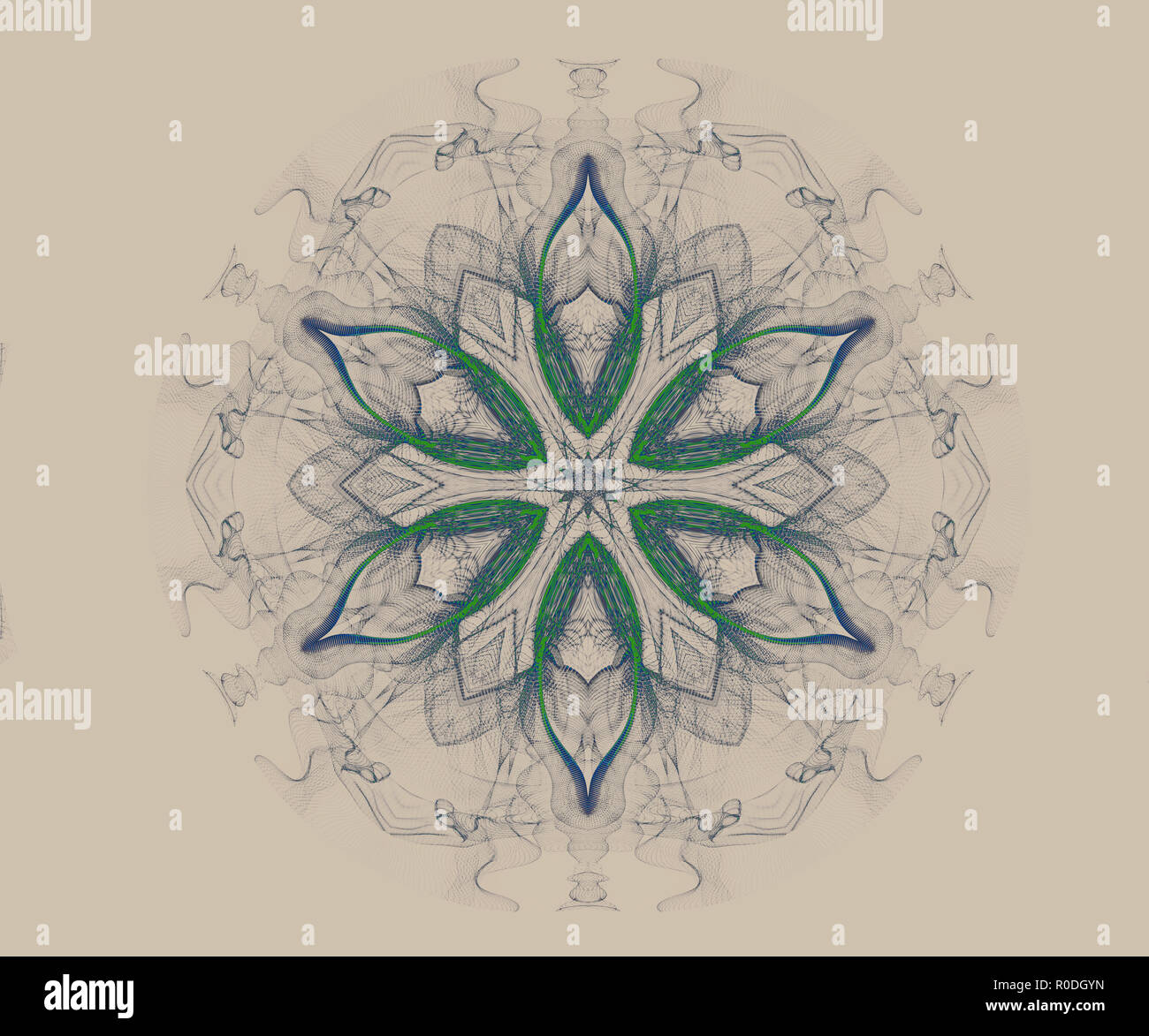 Patterned Holiday Star on a Neutral Background Stock Photo