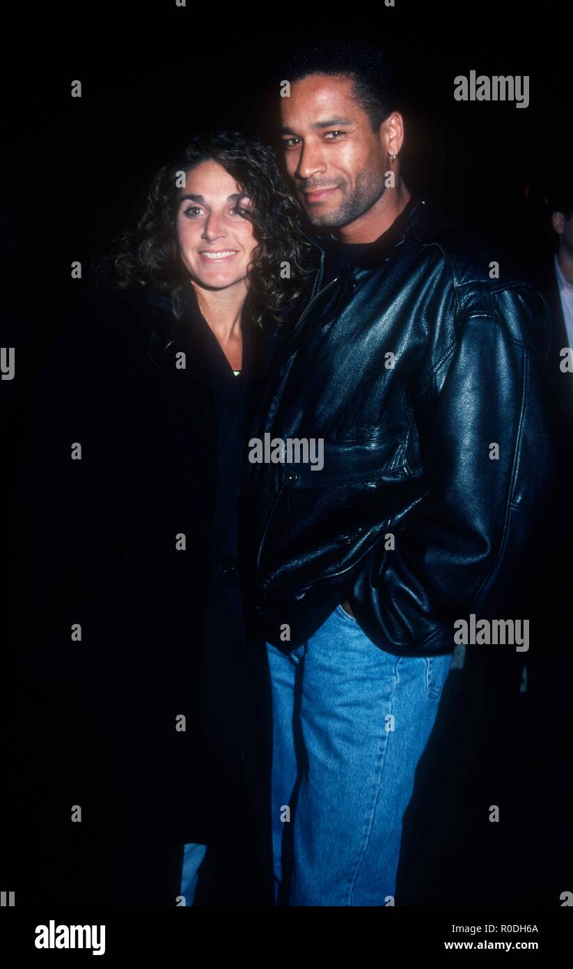 WESTWOOD, CA - DECEMBER 7: Actor Phil Morris and wife Carla Gittelson attend the Orion Pictures' 'Love Field' Premiere on December 7, 1992 at Mann Plaza Theatre In Westwood, California. Photo by Barry King/Alamy Stock Photo Stock Photo