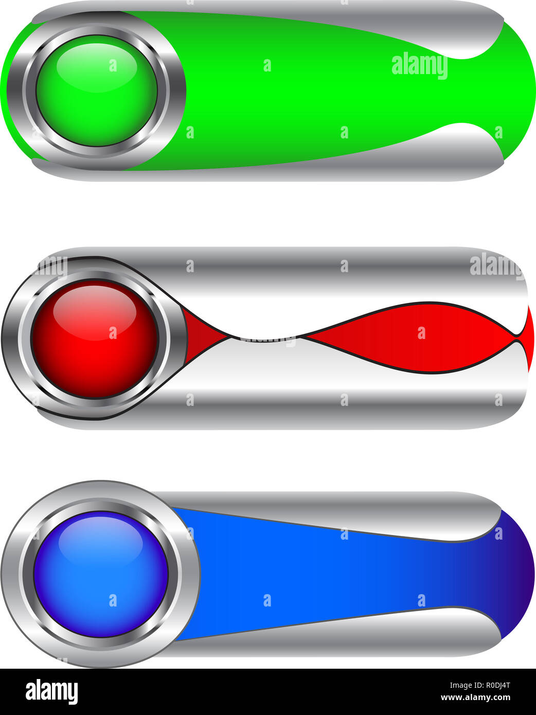 Blank glossy buttons. Web elements. Vector illustration Stock Photo - Alamy