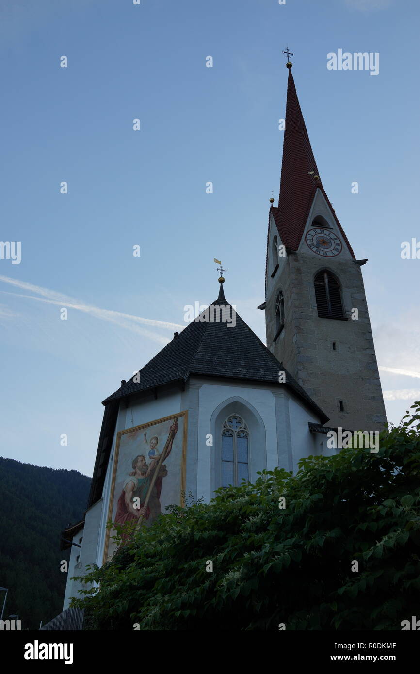Typical alpine small church Stock Photo