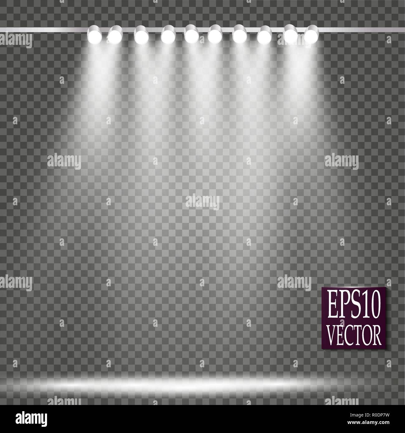 Vector Spotlights. Scene. Light Effects. Glow light effect Stock Vector ...