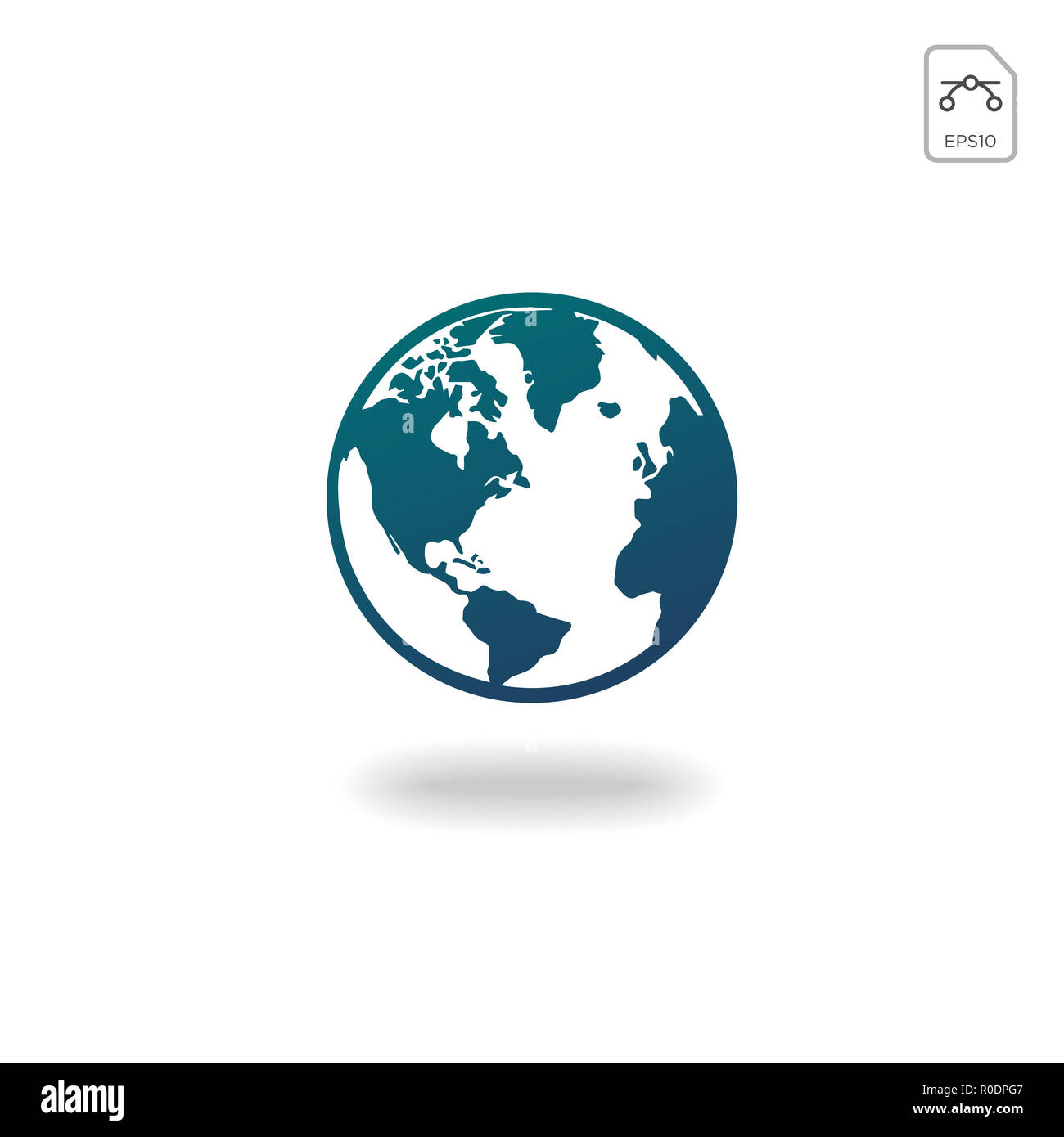 Earth globes isolated on white background. Flat planet Earth icon ...