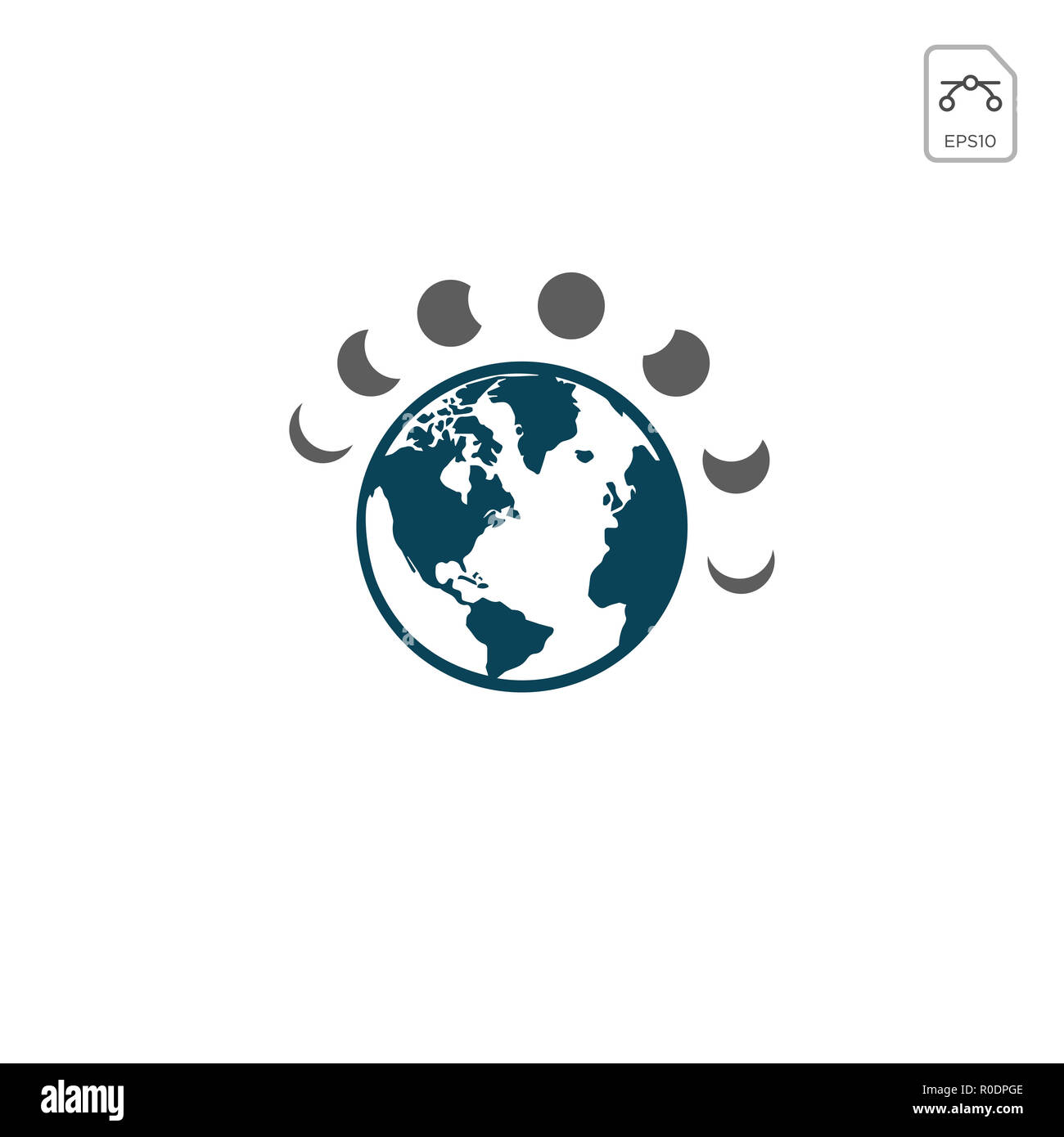 Earth globes isolated on white background. Flat planet Earth icon ...