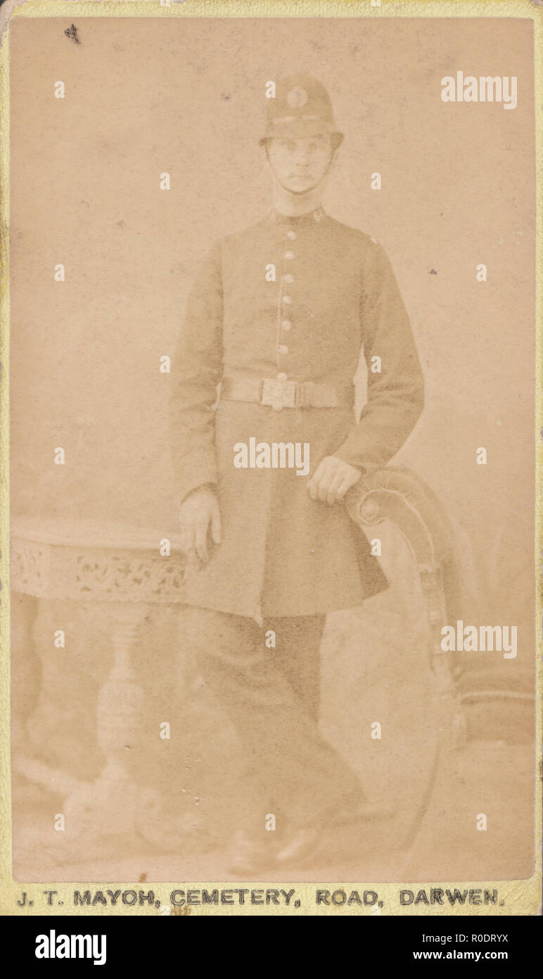 Darwen, Lancashire CDV (Carte De Visite) of a Victorian Policeman Stock Photo