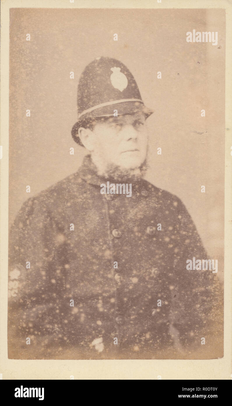 Hungerford, Berkshire CDV (Carte De Visite) of a Victorian Policeman Stock Photo