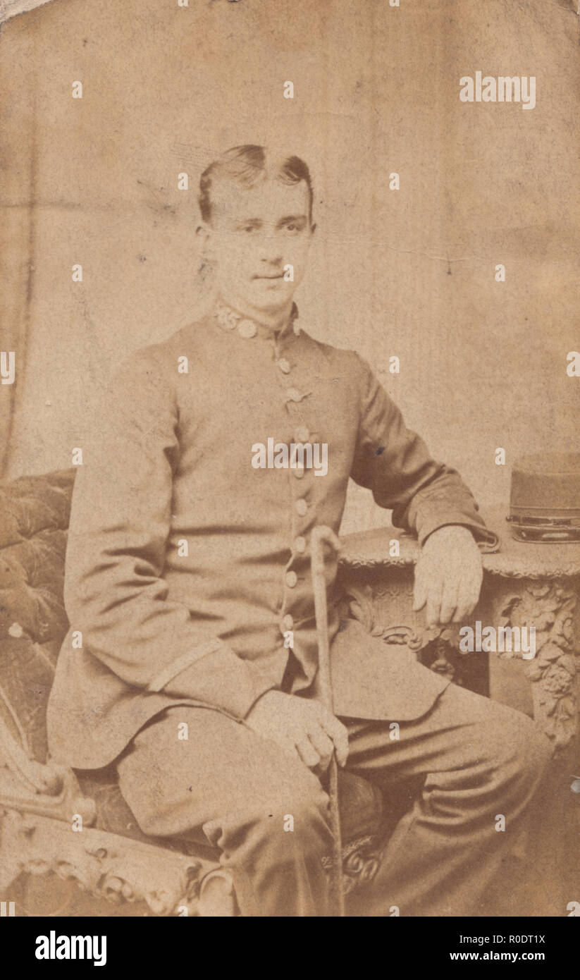 Dewsbury, Yorkshire CDV (Carte De Visite) of a Victorian Policeman Stock Photo