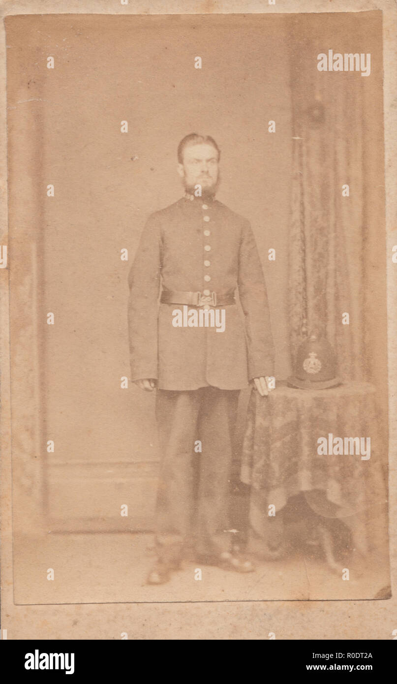 Islington, London CDV (Carte De Visite) of a Victorian Policeman Stock Photo