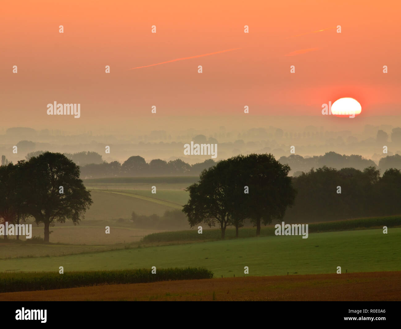 Java Rural Farm Sunrise Sunrise over foggy rural agricultural hi-res stock photography and ...