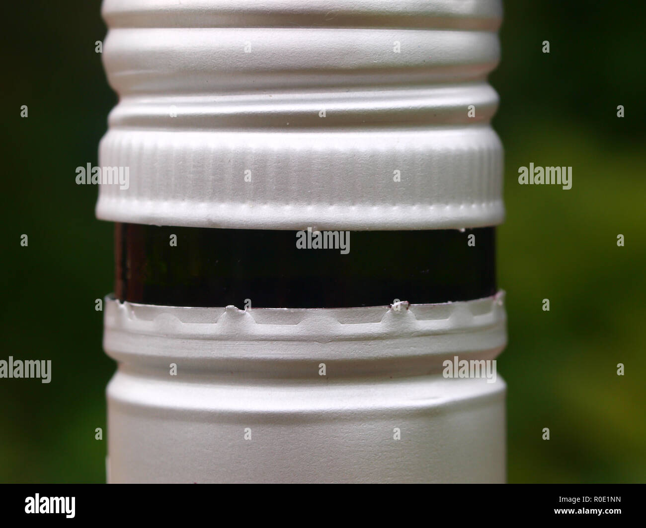 detail of a wine bottle with screw cap Stock Photo