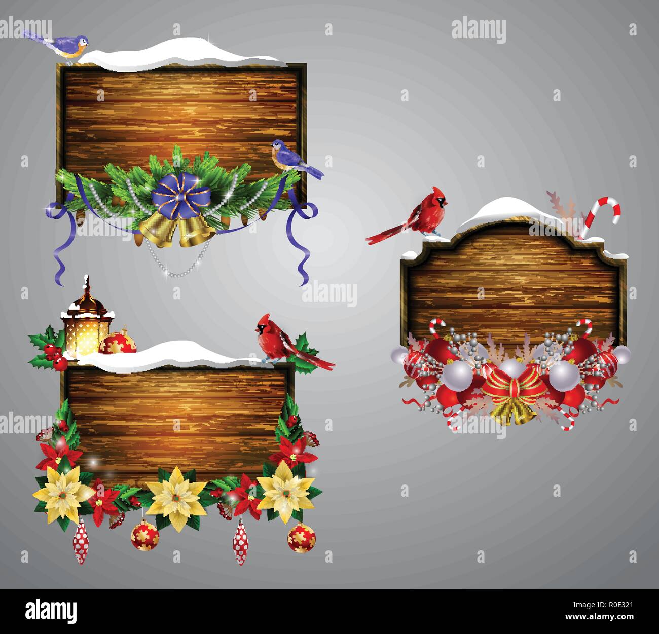Vector wooden christmas board Stock Vector Image & Art - Alamy