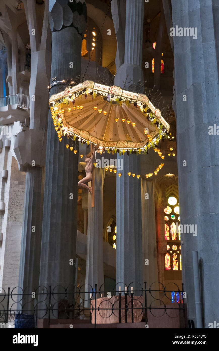 Jesus On The Cross - Sagrada Familia Church - Barcelona Spiral