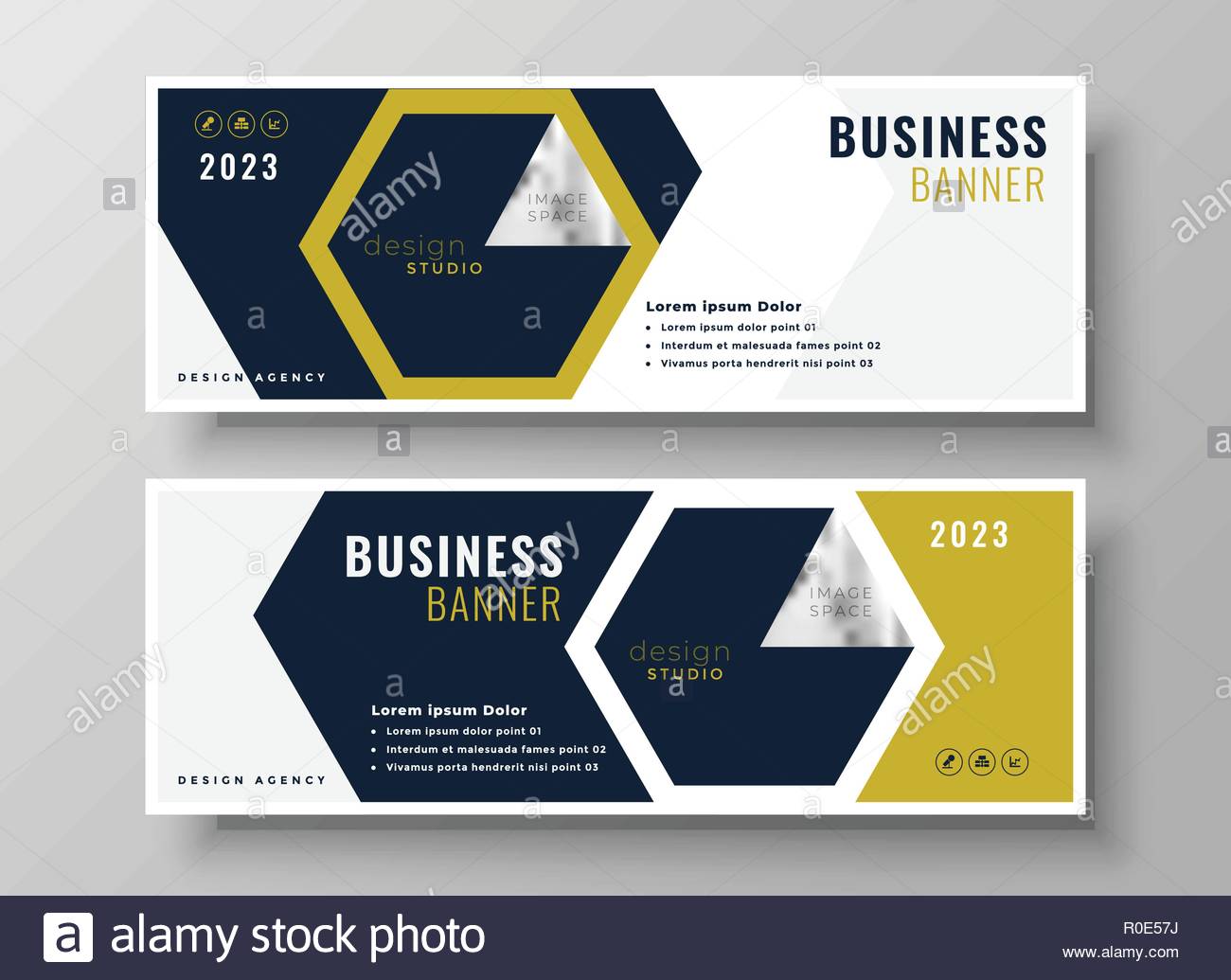 Professional Business Banner Presentation Template Design Stock