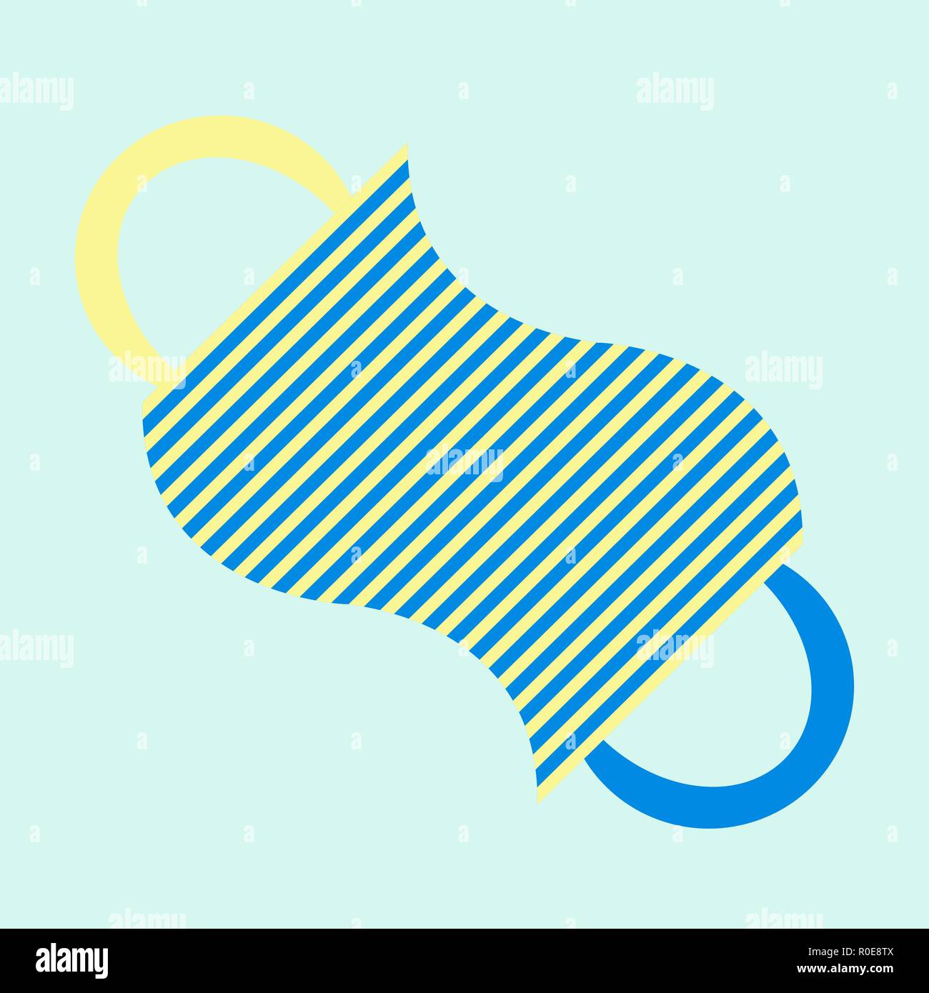 Hygienic shower sponge on a light background. Vector illustration. Stock Vector