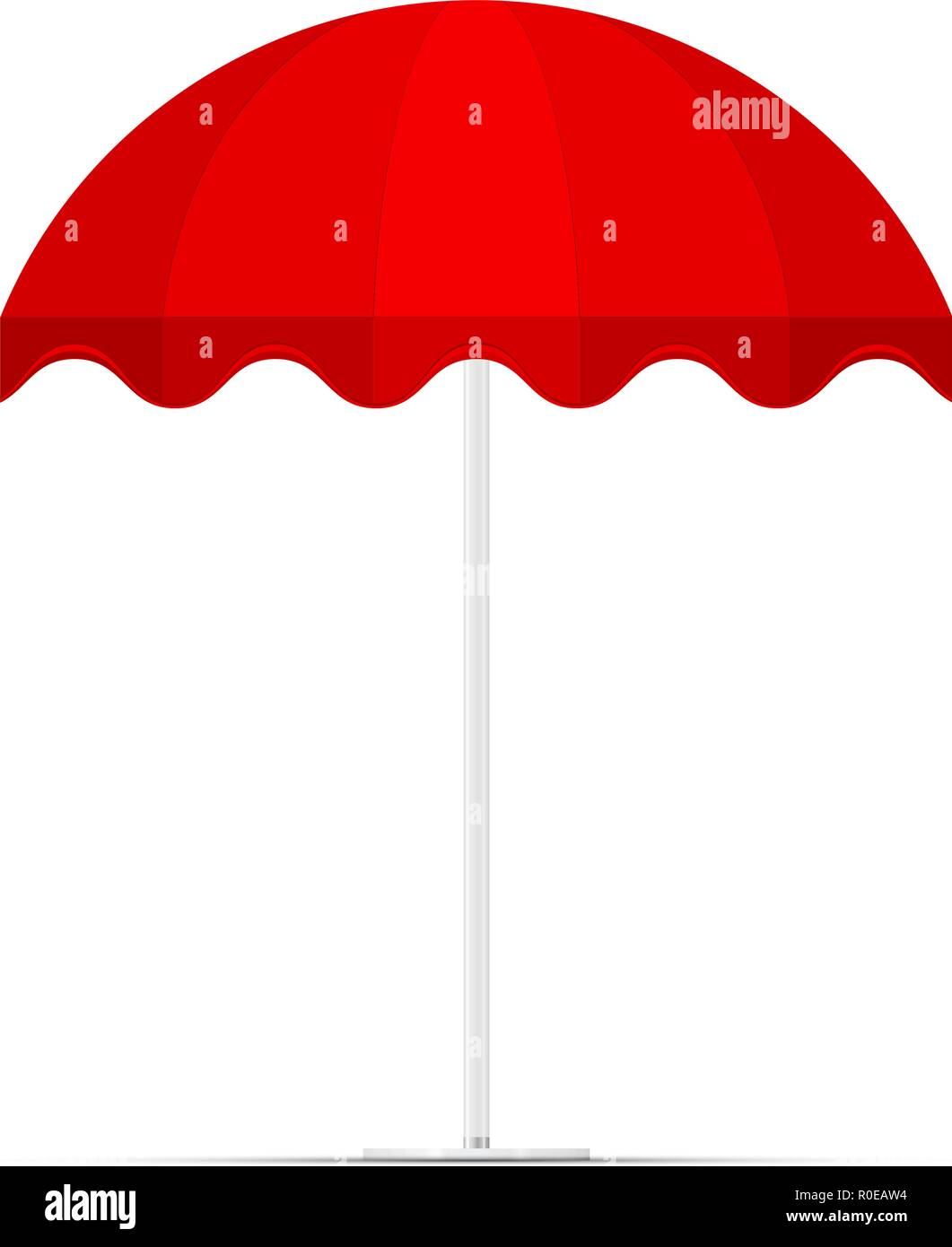 Red Round Vector Umbrella Awning for Shop, Cafe. Design Element for Poster,  Banner, Advertising Stock Vector Image & Art - Alamy