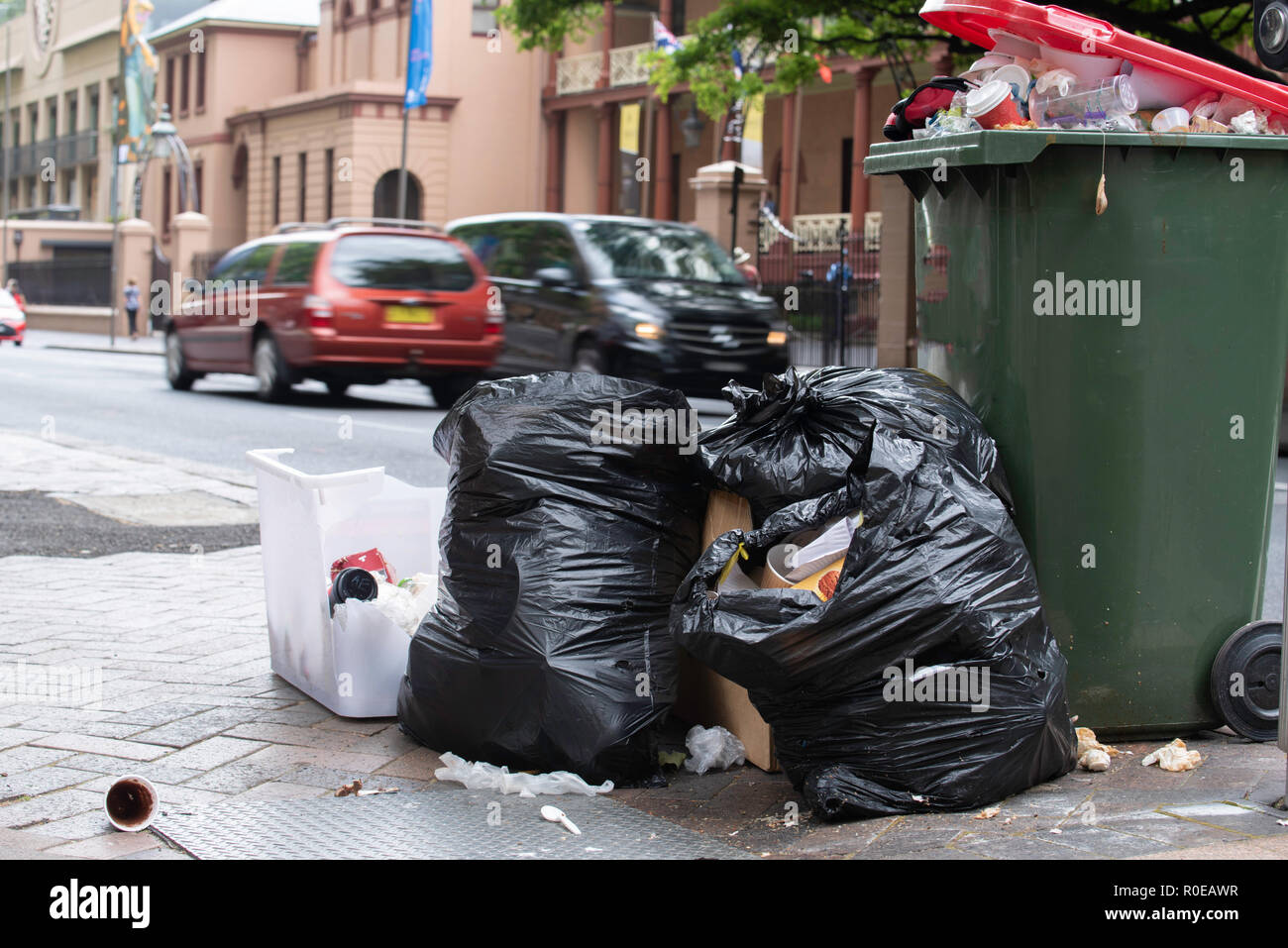 Overflowing trash can hires stock photography and images Alamy
