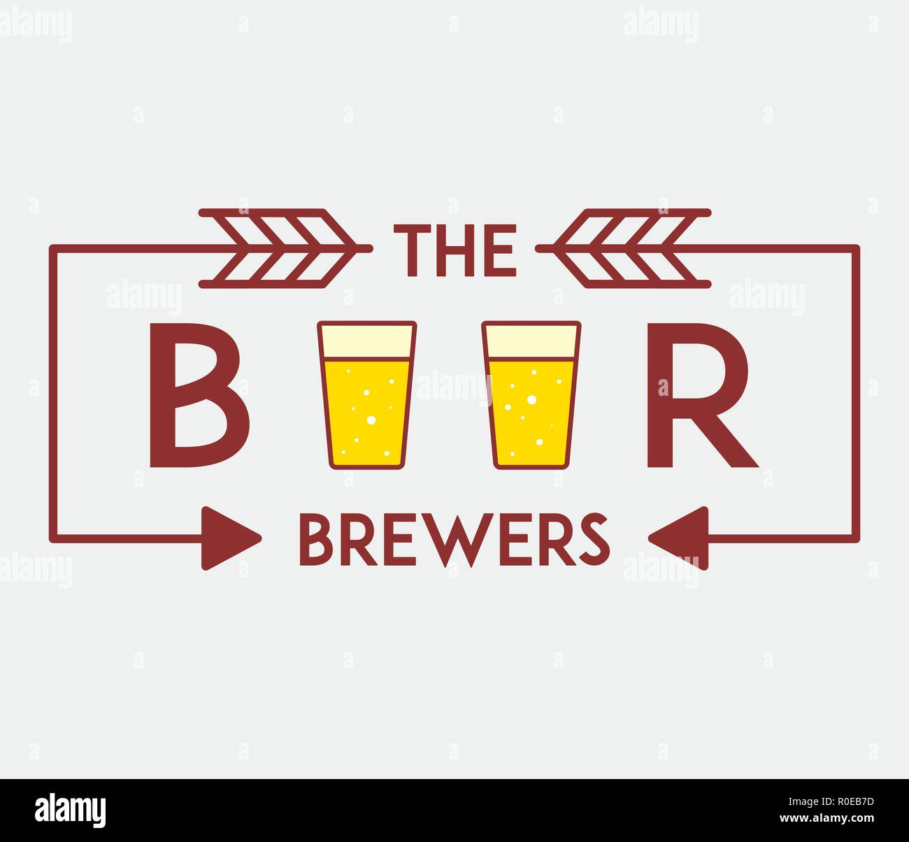 Beer premium brewers is a vector illustration about drinking Stock Vector