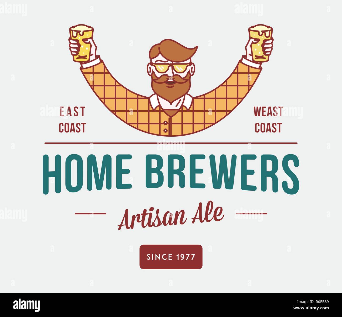 Beer home brewers is a vector illustration about drinking Stock Vector