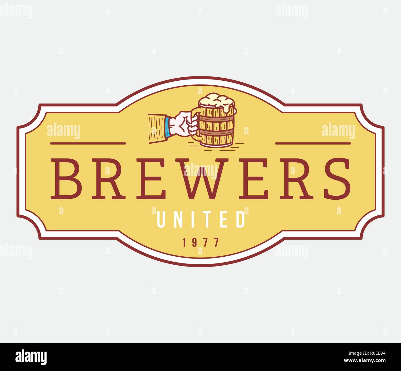 Beer brewers united house is a vector illustration about drinking Stock Vector