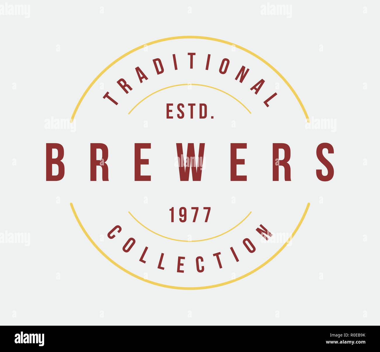 Beer brewers label is a vector illustration about drinking Stock Vector