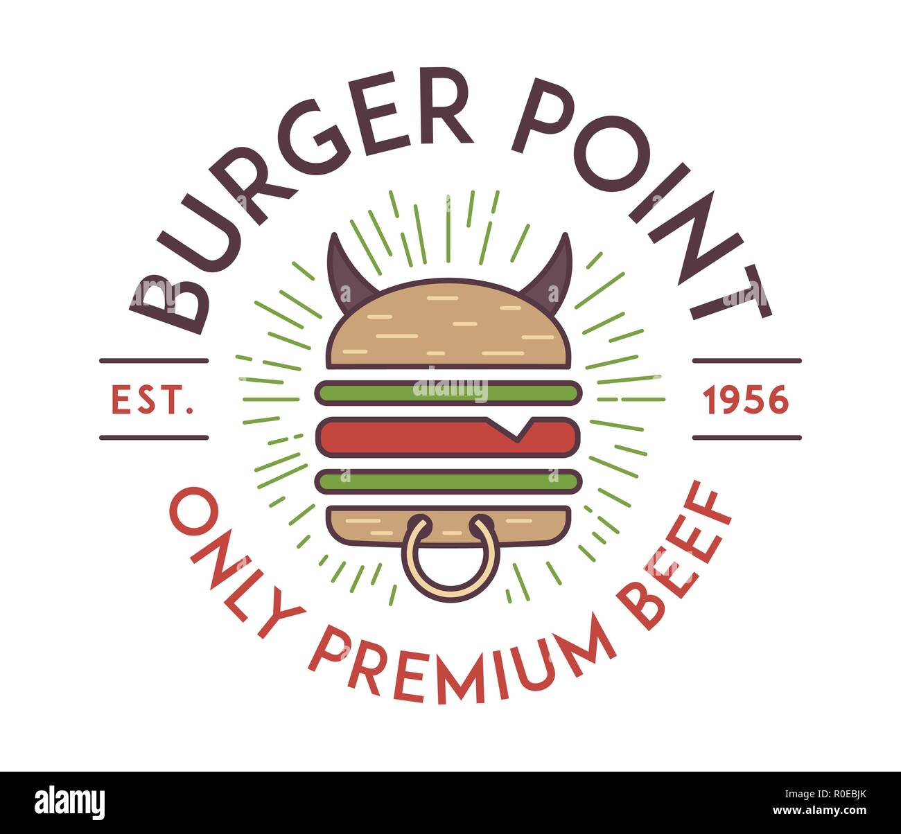Food label beef burgers Cut Out Stock Images & Pictures - Alamy