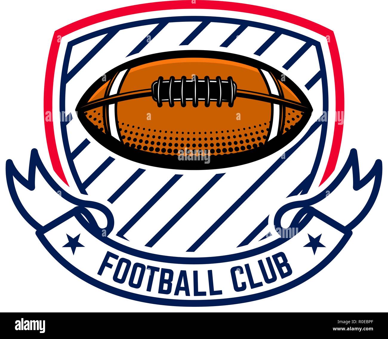 Set Of American Football Or Rugby Club Embroidery Patch Vector For Shirt  Logo Print Stamp Patch