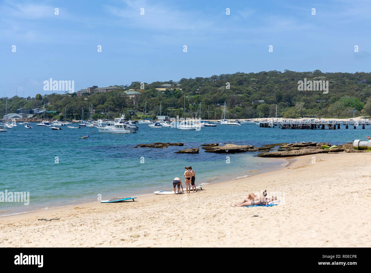 Balmoral beach and reserve on Sydney northern beaches,New South Wales