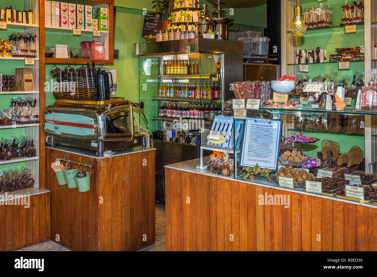 Shop Selling Hand Made Chocolate and Icecream, Stavanger Norway Stock Photo  - Alamy