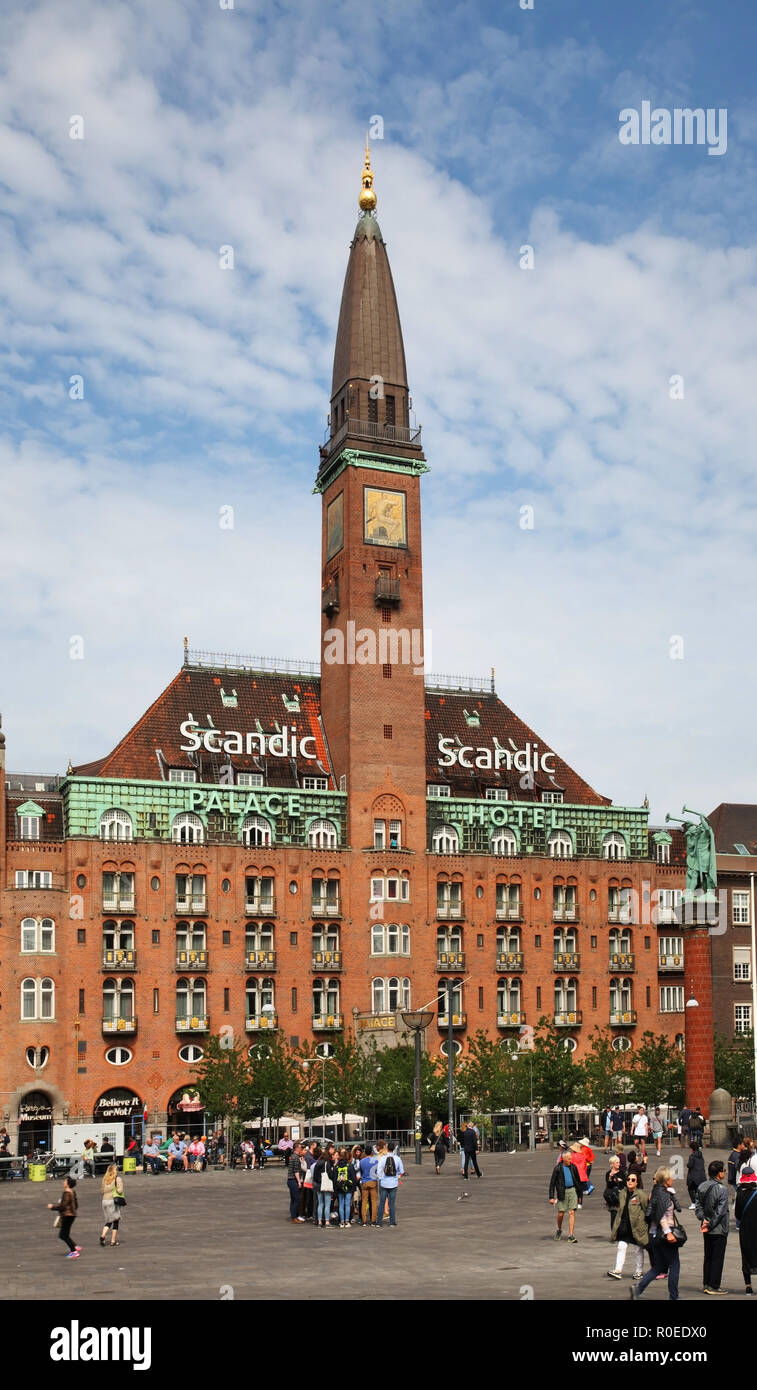 Scandic palace hotel at City hall (Radhuspladsen) square in Copenhagen.  Denmark Stock Photo - Alamy