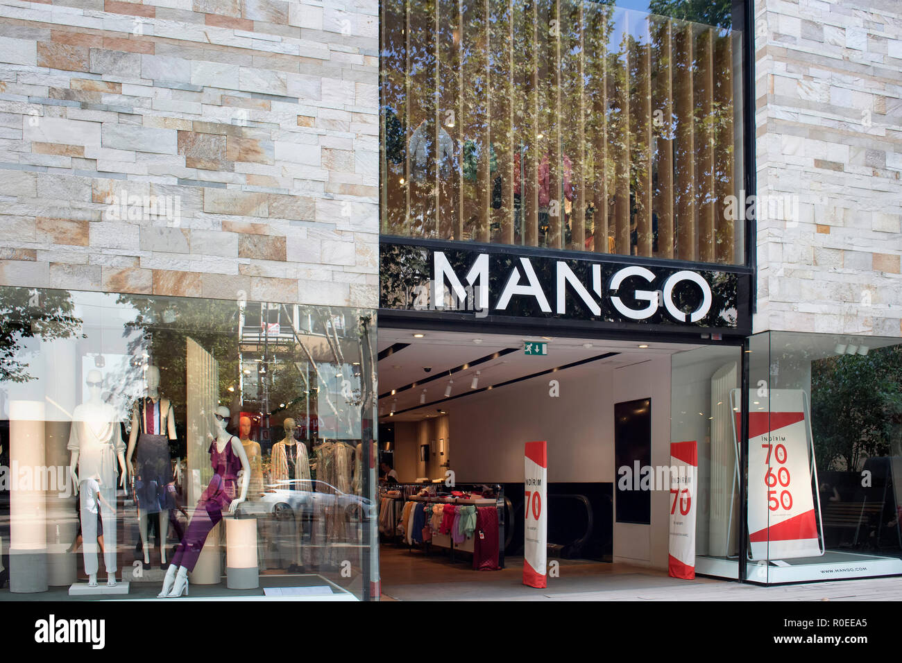 Store entrance of a Spanish clothing design and manufacturing company. The  image is captured on Bagdat Avenue of Kadikoy district located on Asian sid  Stock Photo - Alamy