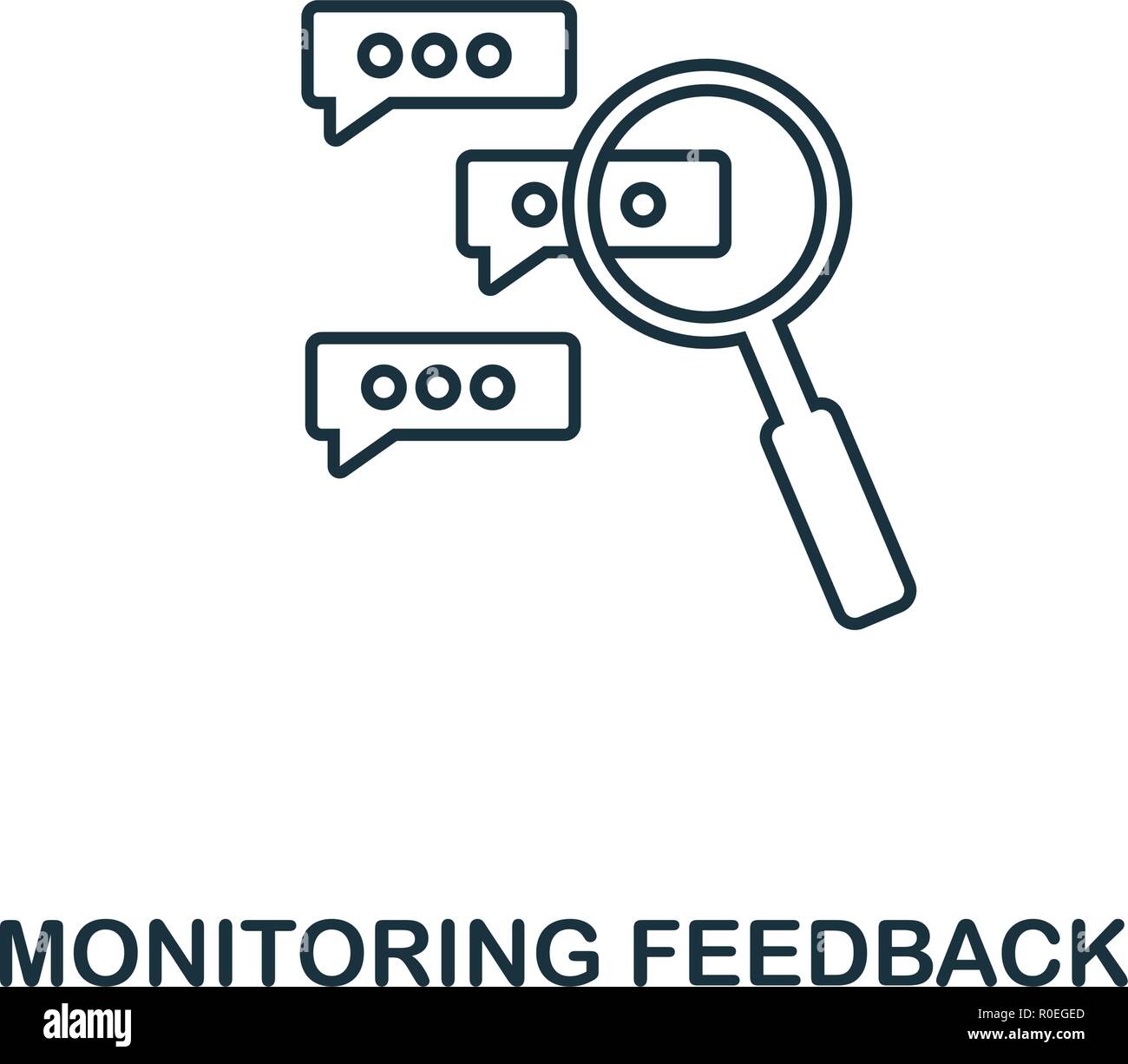 Monitoring Feedback outline icon. Premium style design from project ...
