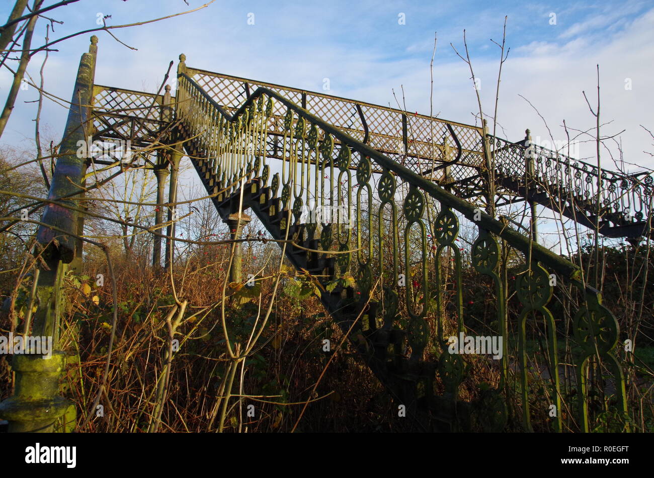 Draughton crossing bridge. The Macmillan Way. Long-distance trail. Brampton Valley way. Northamptonshire. East Midlands. England. UK Stock Photo