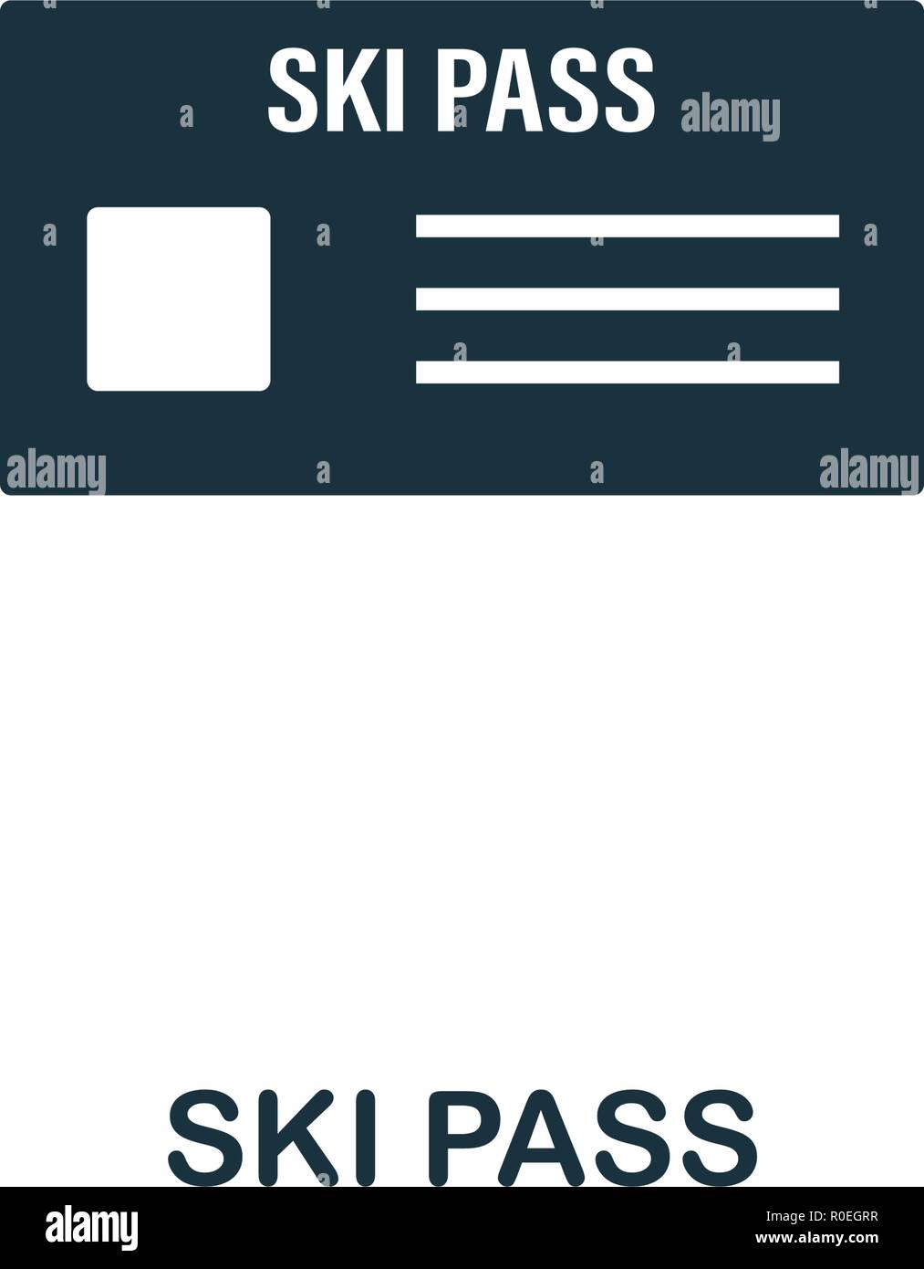 Ski lift ticket Stock Vector Images - Alamy for Printable Ski Pass Template Free