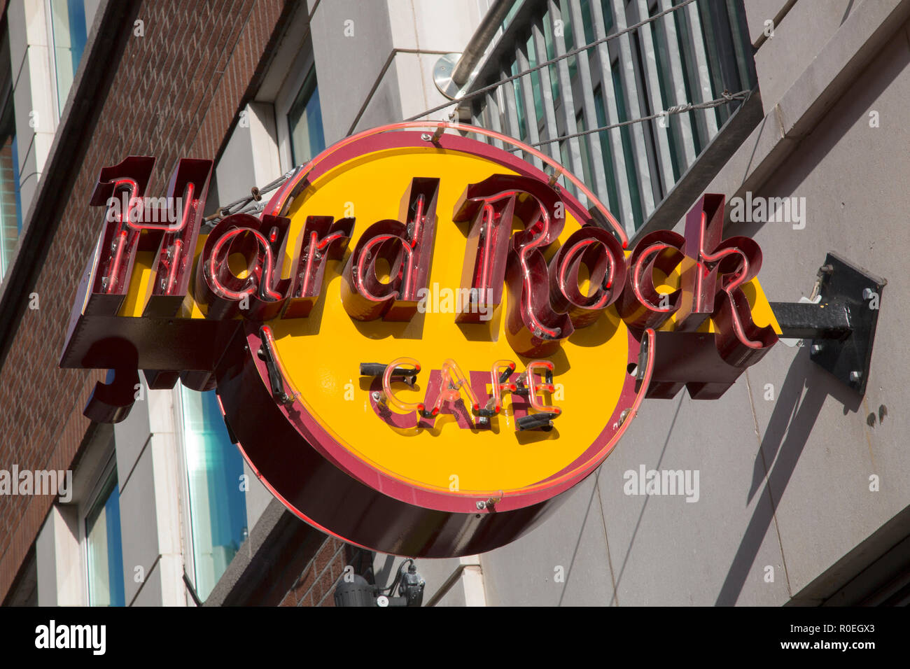 Hard Rock Cafe Sign; Temple Bar; Dublin; Ireland Stock Photo Alamy